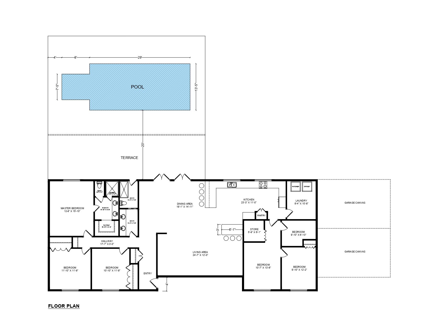 Renovated 4 Bedroom Home in the Continental Park Neighborhood With Pool